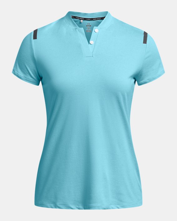 Women's Curry Splash Short Sleeve Polo in Blue image number 0